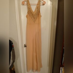 Elegant Peach Evening Dress